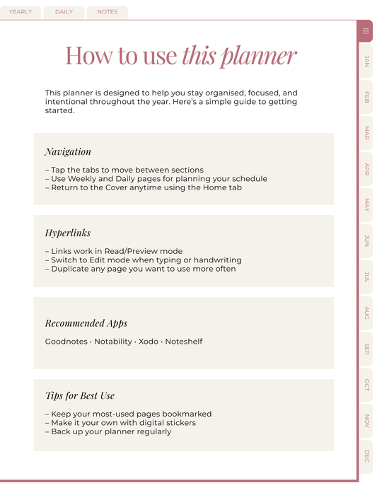 The Soft Life Method Undated Digital Planner