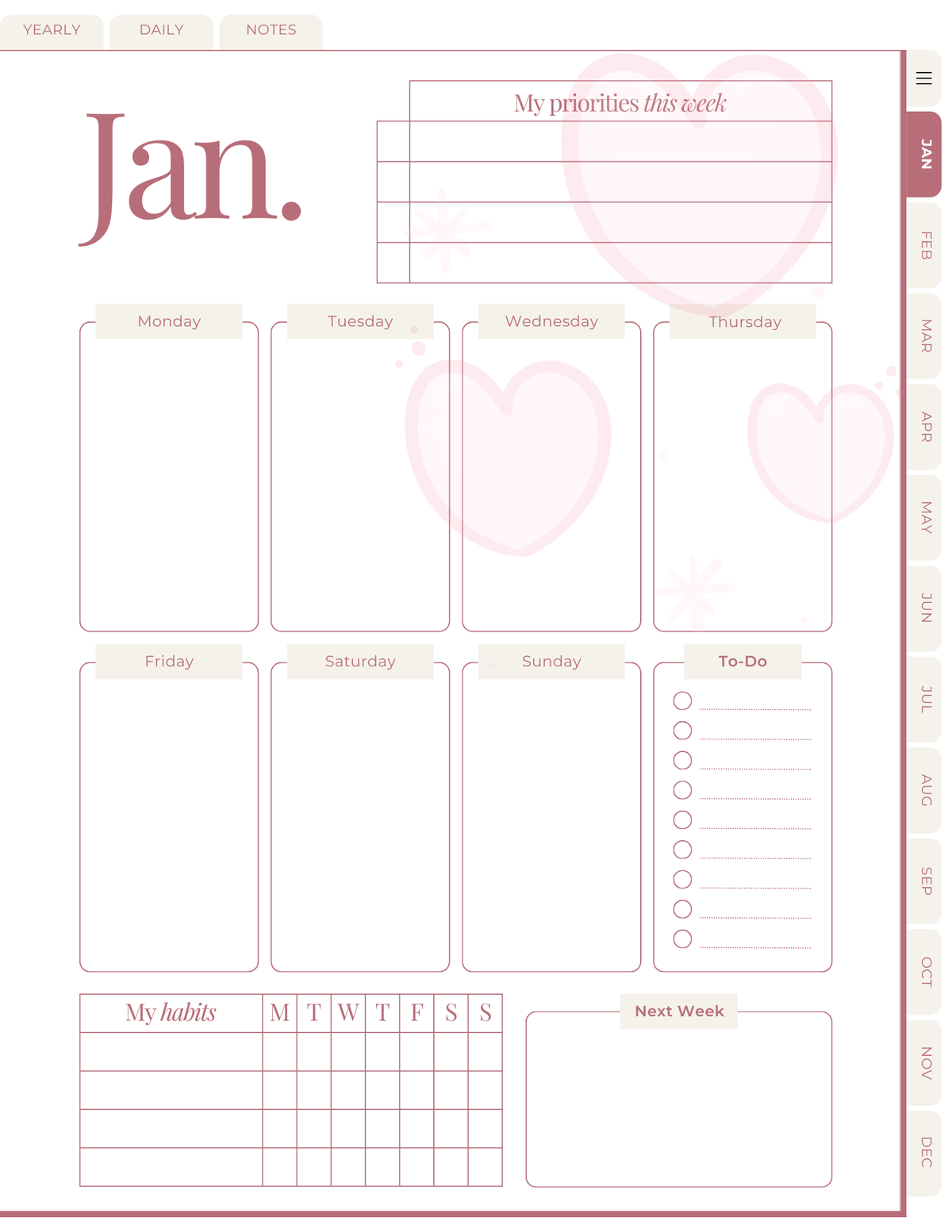 The Soft Life Method Undated Digital Planner